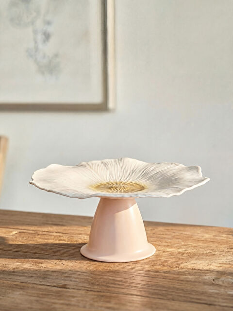 LCW HOME Çiçek Desenli Cam Ayaklı Sunumluk 21 cm - S6NP43Z8-M0T