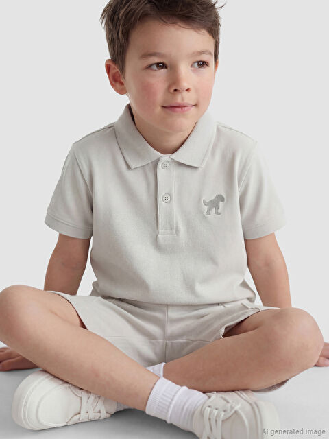 LCW Kids Dinozor Baskılı Erkek Çocuk Tişört ve Şort