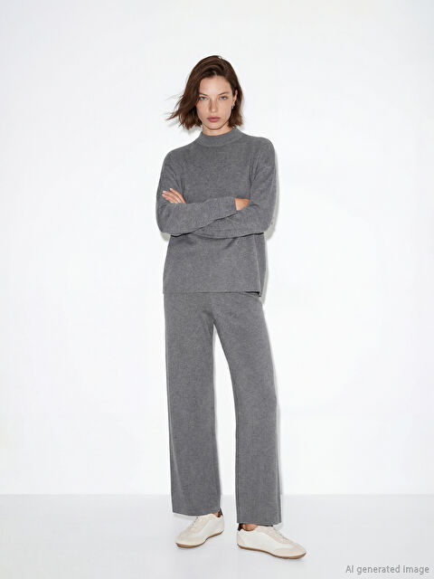 LCW Vision Beli Lastikli Kadın Triko Pantolon - S6NP69Z8-D3A