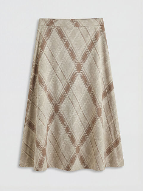 LCW Grace Beli Lastikli Baklava Desenli Etek - S6NP74Z8-LKQ