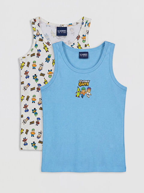 LCW Kids Stumble Guys Baskılı Erkek Çocuk Atlet 2'li