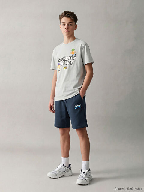 LCW Kids Stumble Guys Baskılı Erkek Çocuk Tişört ve Şort