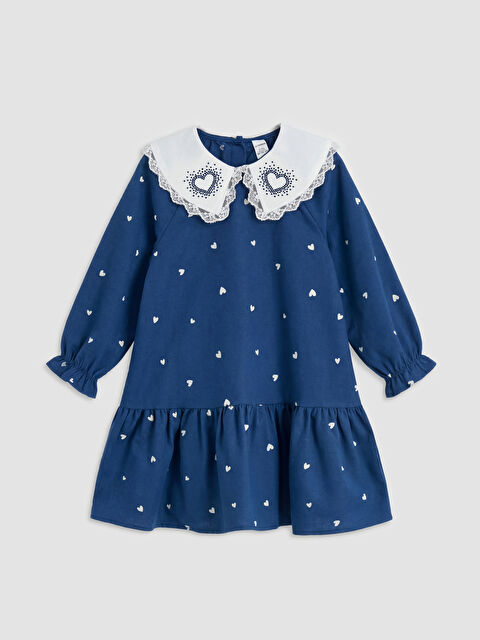 LCW Kids Bebe Yaka Kız Çocuk Fırfırlı Elbise - S6NR10Z1-LSJ