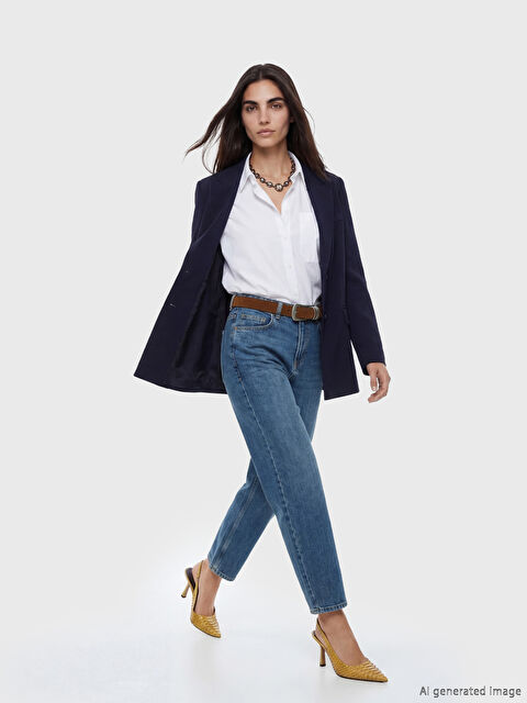 LCW Vision Yüksek Bel Barrel Fit Kadın Jean Pantolon