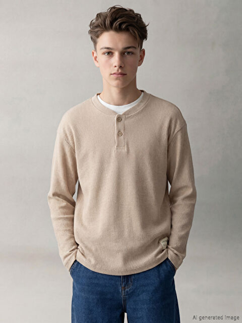 LCW Kids Bisiklet Yaka Erkek Çocuk Dokulu Tişört