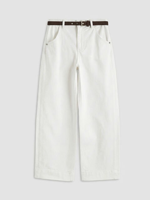 LCW Jeans Beli Kemerli Wideleg Kadın Jean Pantolon - S6NS28Z8-844