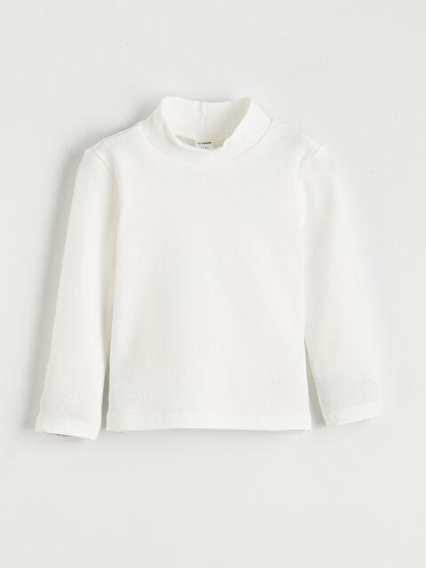 LCW Kids Yarım Balıkçı Yaka Kız Çocuk Tişört - S6NS59Z1-R9J