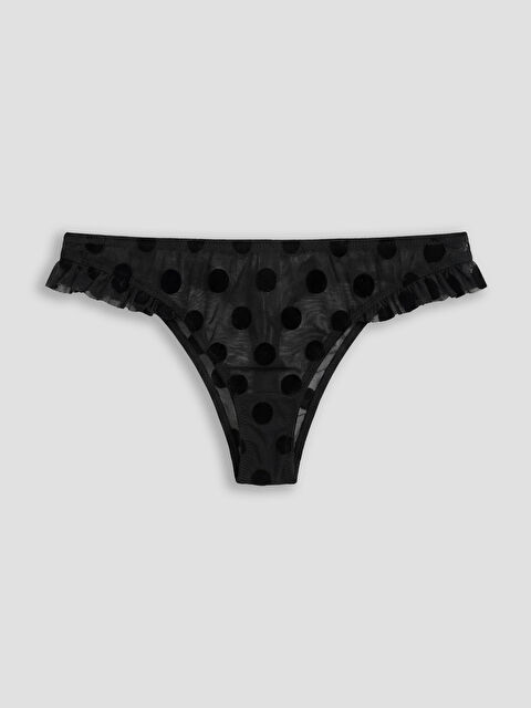 LCW DREAM Fırfır Detaylı Puantiyeli Brazilian Külot - S6NS81Z8-CVL