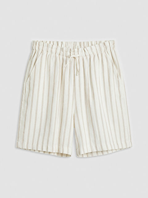 LCW Kids Beli Lastikli Kız Çocuk Müslin Şort