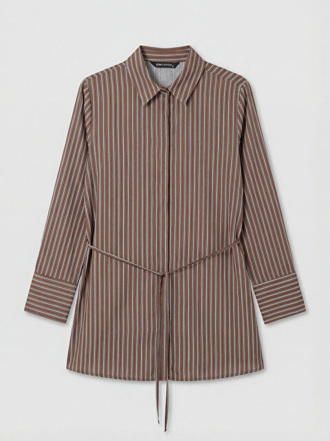 LCWAIKIKI Classic Çizgili Kadın Gömlek Tunik - S6NT03Z8-LEW