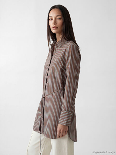 LCW EVERYDAY Çizgili Kadın Gömlek Tunik