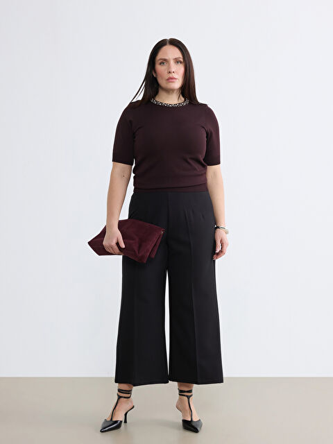 Soulife Loose Fit Kadın Pileli Kapri