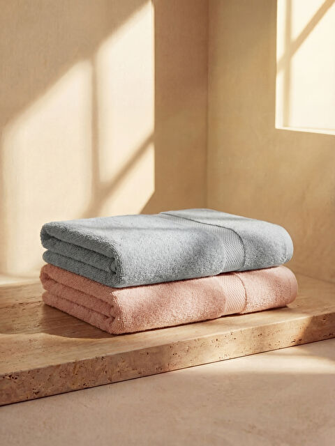 LCW HOME Pamuklu Yüz Havlusu 50x80 cm 2'li - S6NU55Z8-UY5