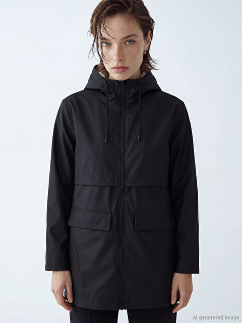 LCW Vision Kapüşonlu Kadın Yağmurluk - S6NV20Z8-CVL