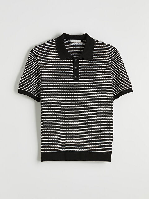 LCW Vision Polo Yaka Desenli Erkek Triko Kazak - S6NV69Z8-CVL