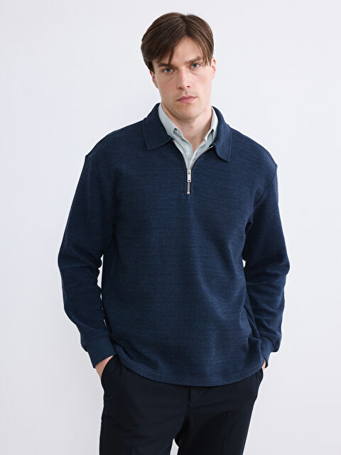 LCW Vision Polo Yaka Erkek Sweatshirt - S6NY39Z8-RFH