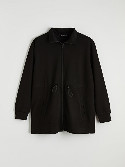 LCWAIKIKI Classic Dik Yaka Büzgülü Kadın Fermuarlı Sweatshirt	 - S6NY43Z8-CVL