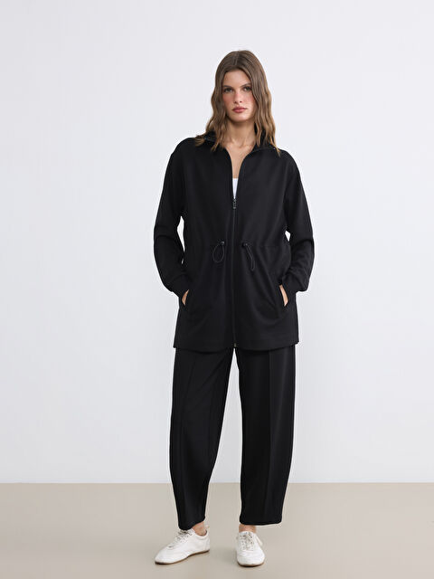 LCWAIKIKI Classic Beli Lastikli Soft Touch Kadın Eşofman Altı - S6NY45Z8-CVL