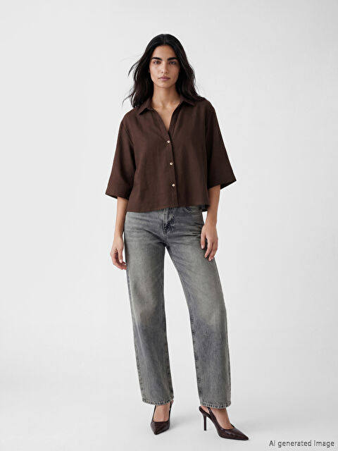 LCW Vision Oversize Kadın Gömlek - S6NY84Z8-D2N