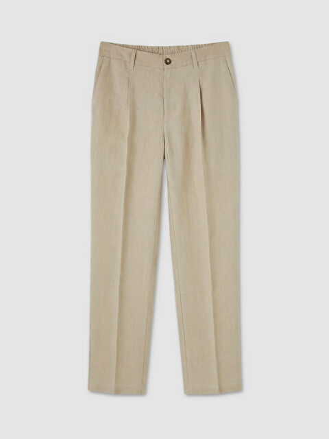 SOUTHBLUE Standart Kalıp Keten Erkek Pileli Pantolon