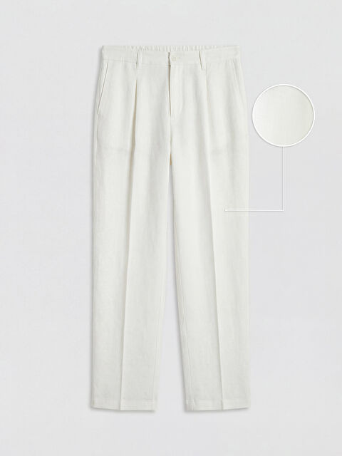 SOUTHBLUE Standart Kalıp Keten Erkek Pileli Pantolon