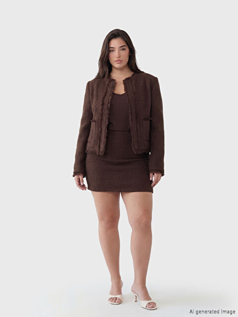 Soulife Petite Yüksek Bel Tüvit Mini Etek	