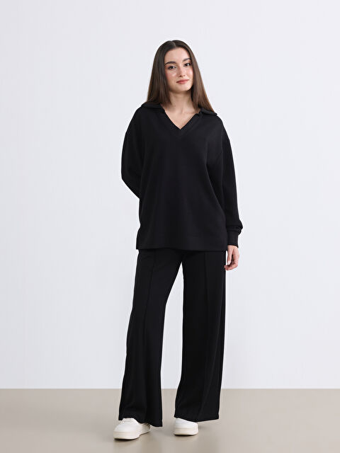 Soulife Petite Beli Lastikli Kadın Eşofman Altı - S6O009Z8-CVL