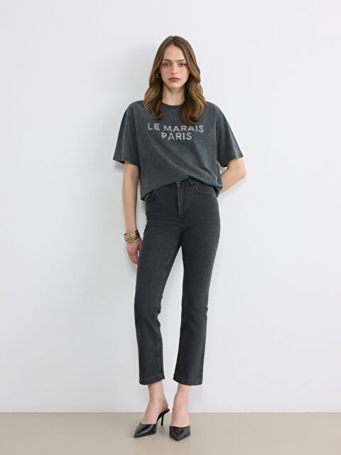 LCW Jeans Yüksek Bel Flare Kadın Jean Pantolon - S6O047Z8-M0U