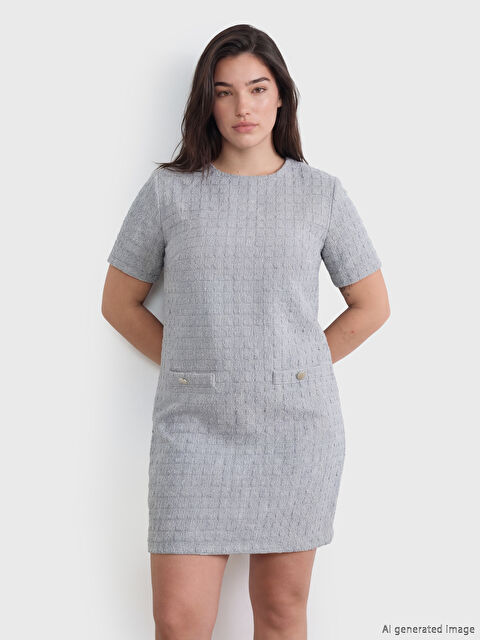 Soulife Petite Dokulu Mini Elbise