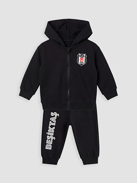 LCW baby Beşiktaş Baskılı Erkek Bebek Eşofman Takımı - S6O066Z1-CVL