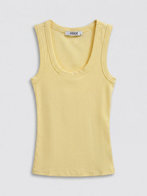 XSIDE ياقة على شكل حرف U Women's Crop Top