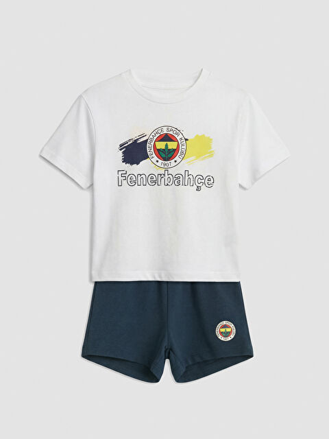 LCW baby Fenerbahçe Baskılı Erkek Bebek Tişört ve Şort - S6O143Z1-FFB