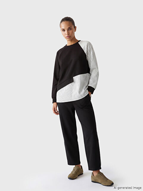 Natuvera Beli Lastikli Kadın Eşofman Altı