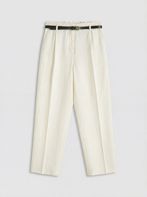 LCWAIKIKI Classic Beli Kemerli Kadın Kumaş Pantolon