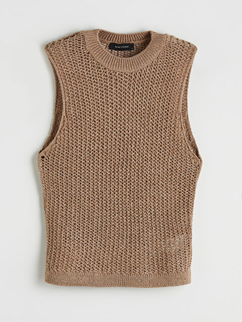 LCW Vision Bisiklet Yaka Ajurlu Kadın Triko Atlet	 - S6O212Z8-R39