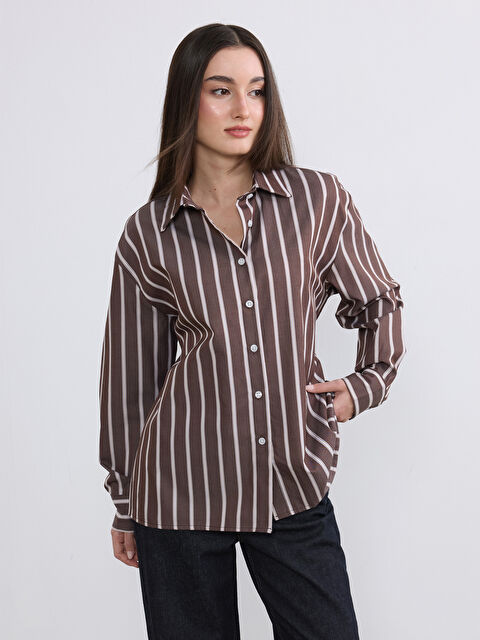Soulife Çizgili Kadın Gömlek - S6O240Z8-LEW