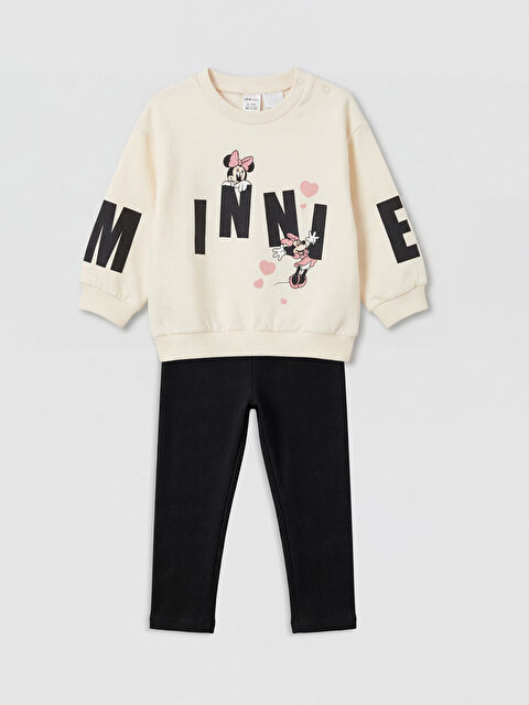 LCW baby Minnie Mouse Baskılı Kız Bebek Takım - S6O288Z1-FDL