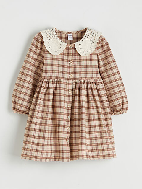 LCW Kids Bebe Yaka Ekose Flanel Kız Çocuk Elbise	 - S6O299Z1-LKQ
