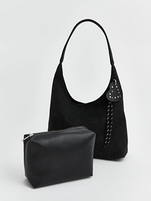 LCW ACCESSORIES Süet Görünümlü Kadın Omuz Çantası