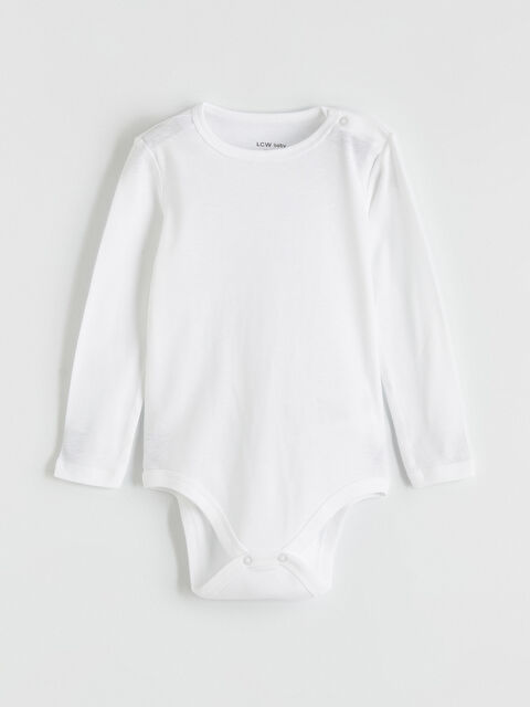 LCW baby Bisiklet Yaka Erkek Bebek Çıtçılı Body