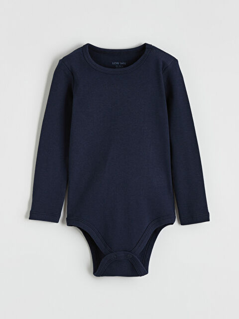 LCW baby Bisiklet Yaka Erkek Bebek Çıtçılı Body