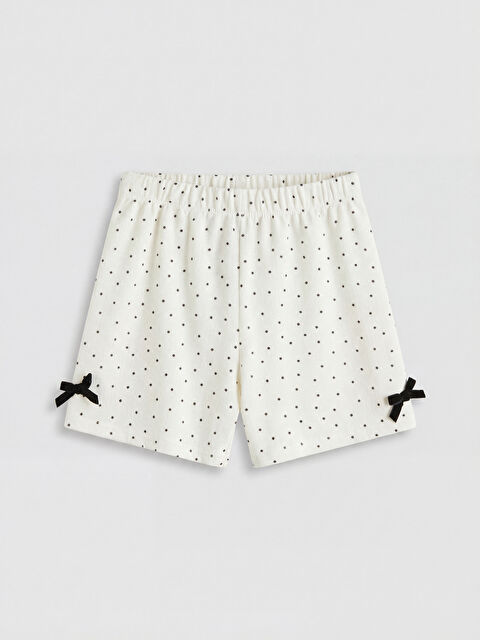 LCW Kids Kız Çocuk Puantiye Desenli Şort