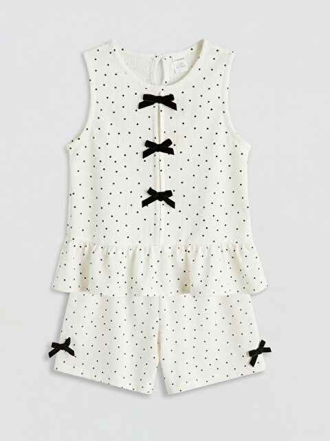 LCW Kids Puantiyeli Kız Çocuk Takım - S6O422Z1-LRA