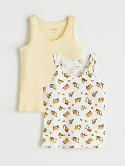 LCW Kids Bisiklet Yaka Erkek Çocuk Atlet 2'li - S6O450Z1-LRA