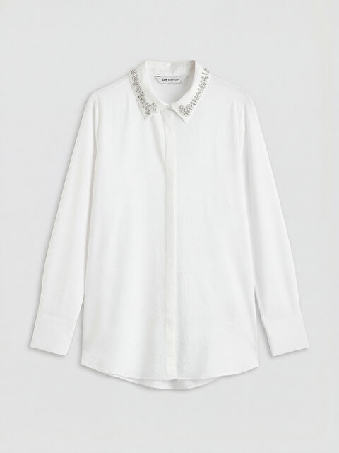 LCWAIKIKI Classic Taşlı Kadın Gömlek - S6O471Z8-R9J