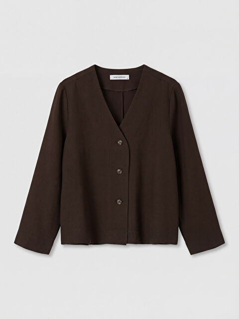 LCW EVERYDAY V Yaka Modal Karışımlı Bluz