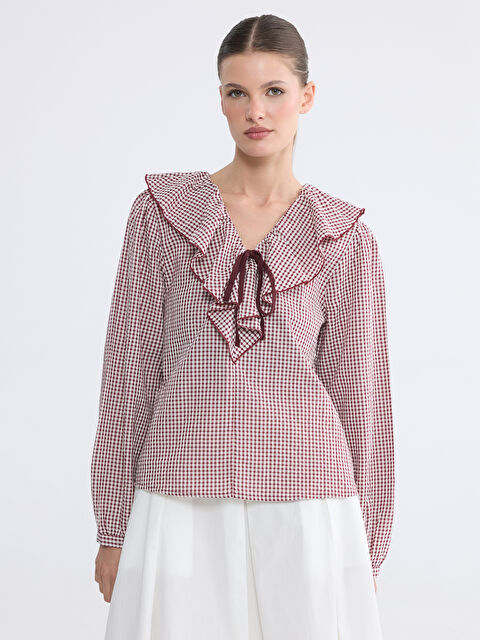 LCW EVERYDAY Bebek Yaka Ekose Bluz - S6O658Z8-LLH