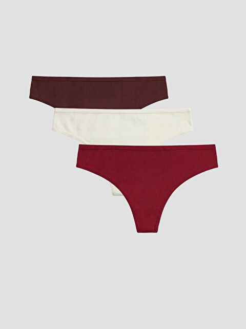 LCW DREAM Düz Tanga Külot 3'lü - S6O724Z8-HFM