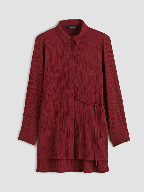 LCWAIKIKI Classic Dokulu Gofre Kadın Gömlek Tunik - S6O762Z8-2D2