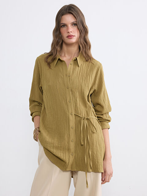 LCWAIKIKI Classic Dokulu Kadın Gömlek Tunik	 - S6O762Z8-36M